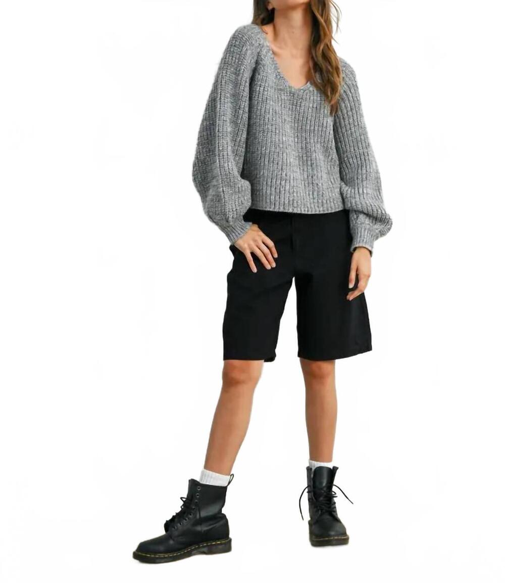 NEW BUTTERMELON spring sweater in grey multi
